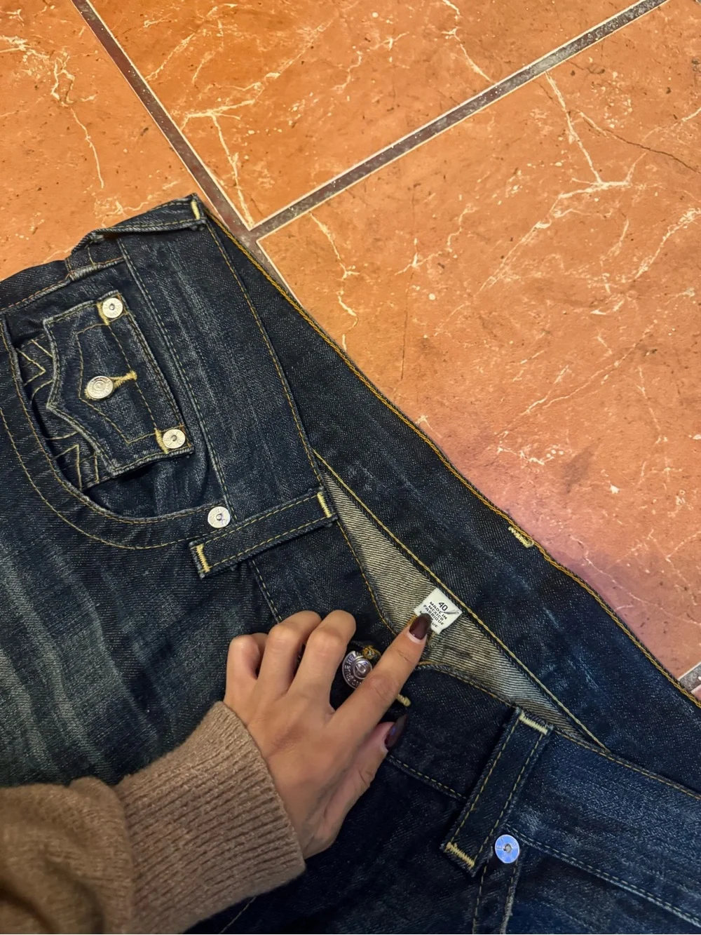 True Religion Men's Dark Blue Bootcut Jeans